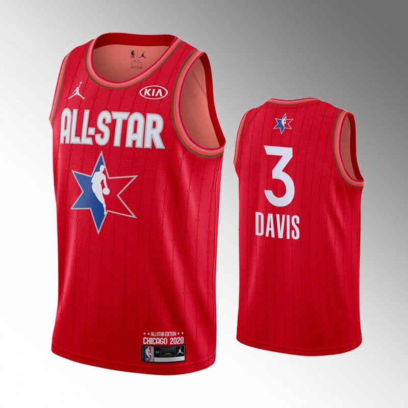 Men Los Angeles Lakers #3 Davis Red 2020 All Star NBA Jerseys->phoenix suns->NBA Jersey